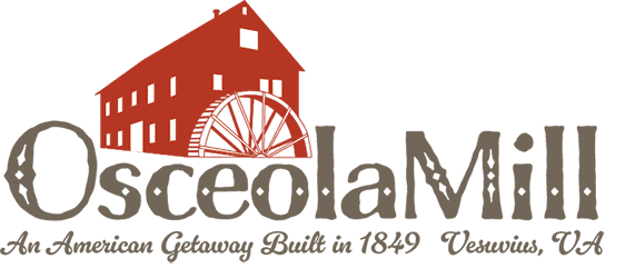 Logo featuring a stylized red building silhouette with a brown background.